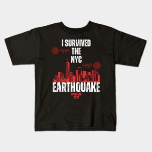 I Survived The NYC Earthquake April 5th 2024 Kids T-Shirt